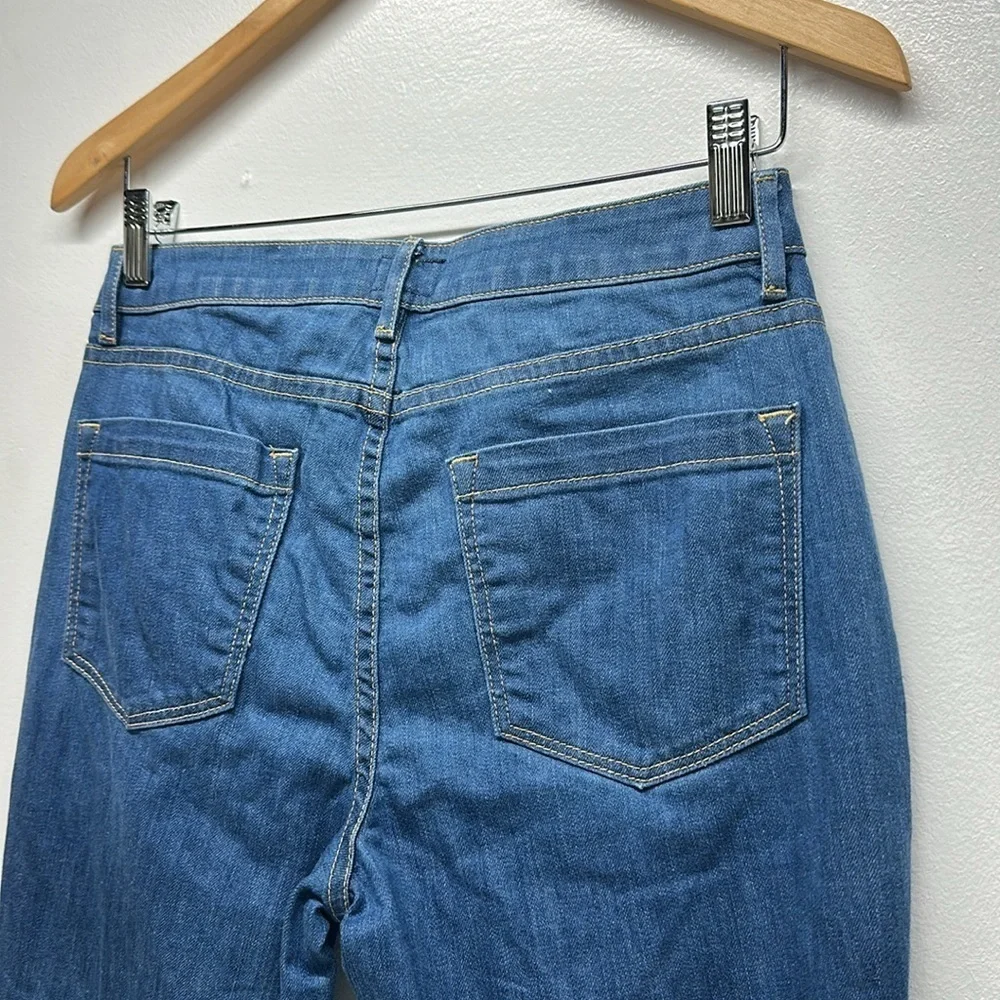 Ann Mashburn Jeans Straight Leg 5 Pocket Denim Pants Cotton Stretch Blue Size 27
